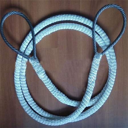 尼龙护套钢丝绳索具 尼龙编织钢丝绳 尼龙编织钢丝吊绳 钢丝尼龙复合绳