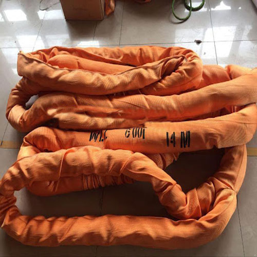 Large Tonnage Industrial Crane Soft Round Lifting Belt High Quality Polyester Hoisting Sling Trailer Rope