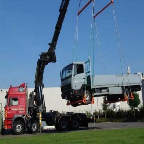 Truck double beam lifting gear
