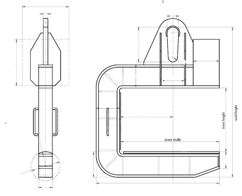 Heavy Steel Coil Handling Machine C Shape Hook Lifting Equipment For Crane