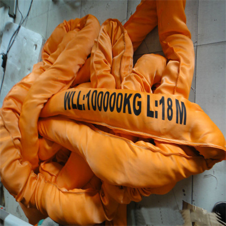 Large Tonnage Industrial Crane Soft Round Lifting Belt High Quality Polyester Hoisting Sling Trailer Rope