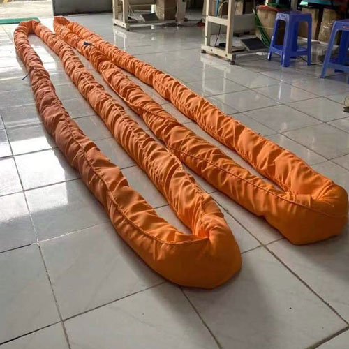 Large Tonnage Industrial Crane Soft Round Lifting Belt High Quality Polyester Hoisting Sling Trailer Rope