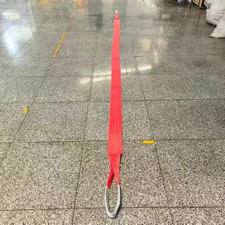 5 tonne webbing sling at full length on a workshop floor