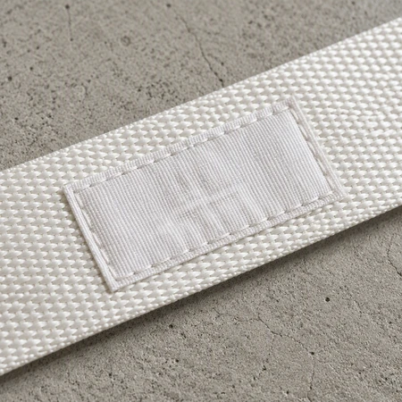 endless flat webbing sling webbing and label detail
