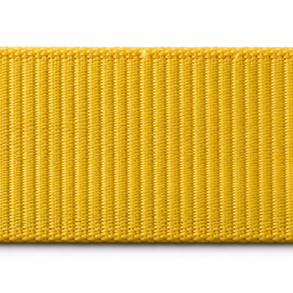 Aramid webbing slings with heat resistant sleeves lifting a glowing hot steel slab in a rolling mill