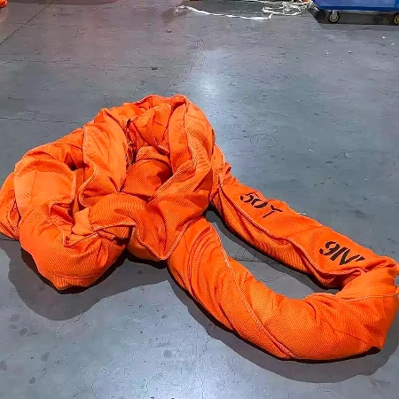 30 t round sling body on the works floor before dispatch